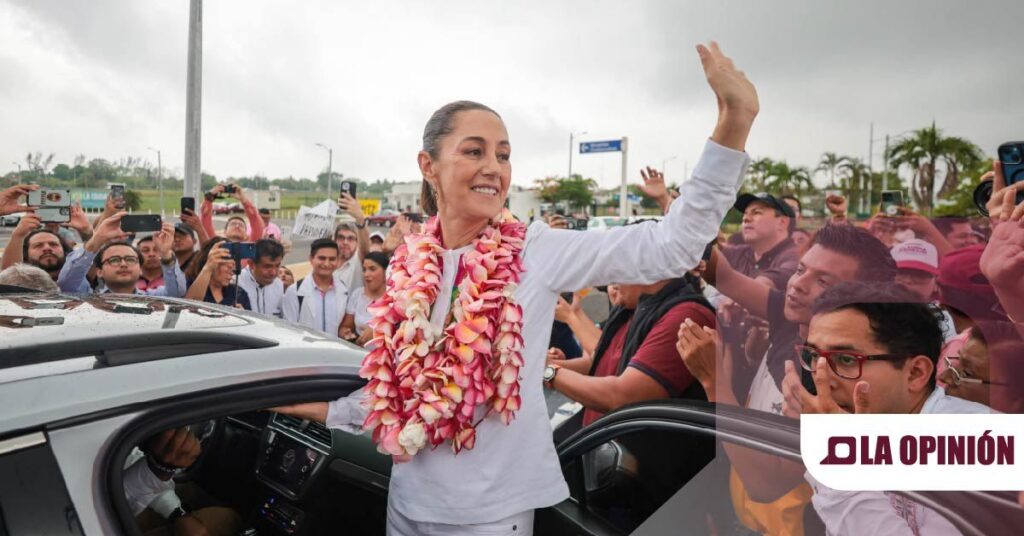 Claudia Sheinbaum es recibida con entusiasmo en Veracruz