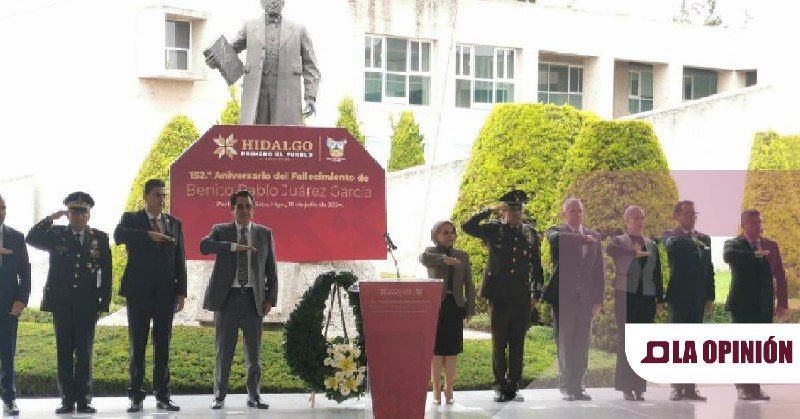 Hidalgo rinde homenaje a Benito Juárez en su 152 aniversario luctuoso