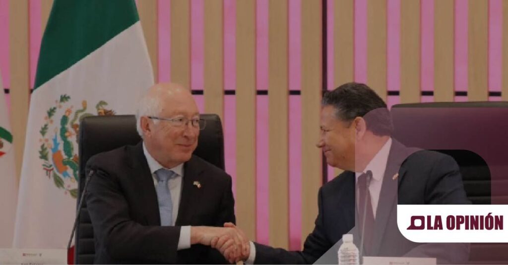 Embajador Salazar y gobernador Menchaca proyectan temas en educación, seguridad y empresariales