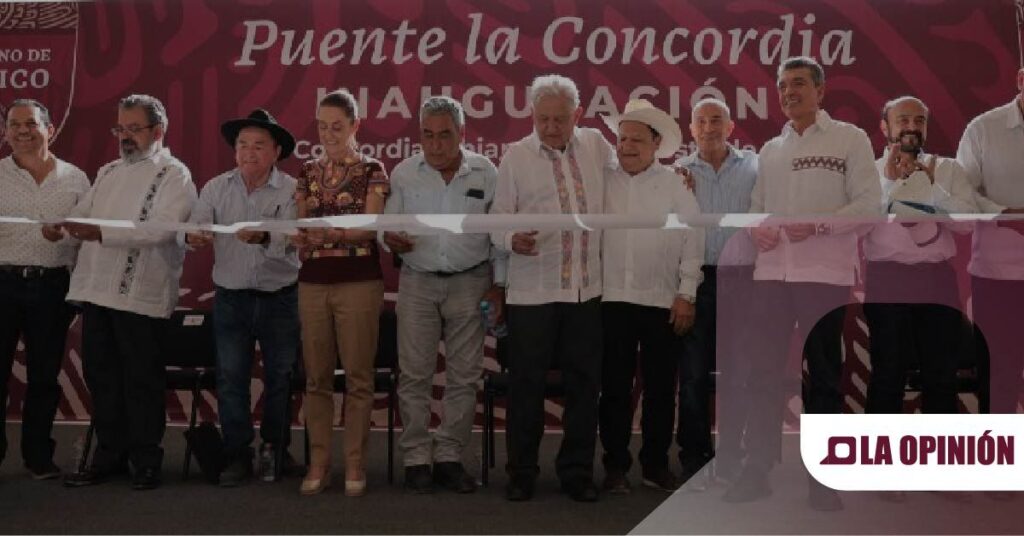 Claudia Sheinbaum presente en la inauguración del puente de la Concordia en Chiapas