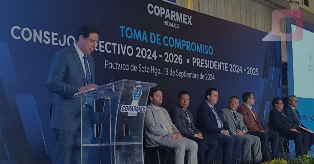 Juan Manuel Batres toma protesta por segundo año como presidente de Coparmex Hidalgo