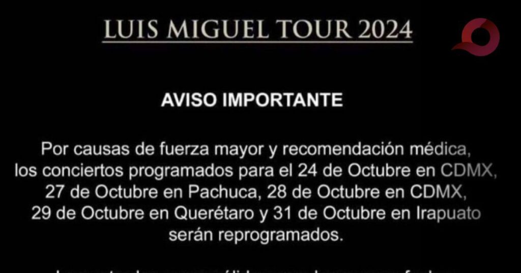 Profeco respalda a consumidores tras re programación de concierto de Luis Miguel