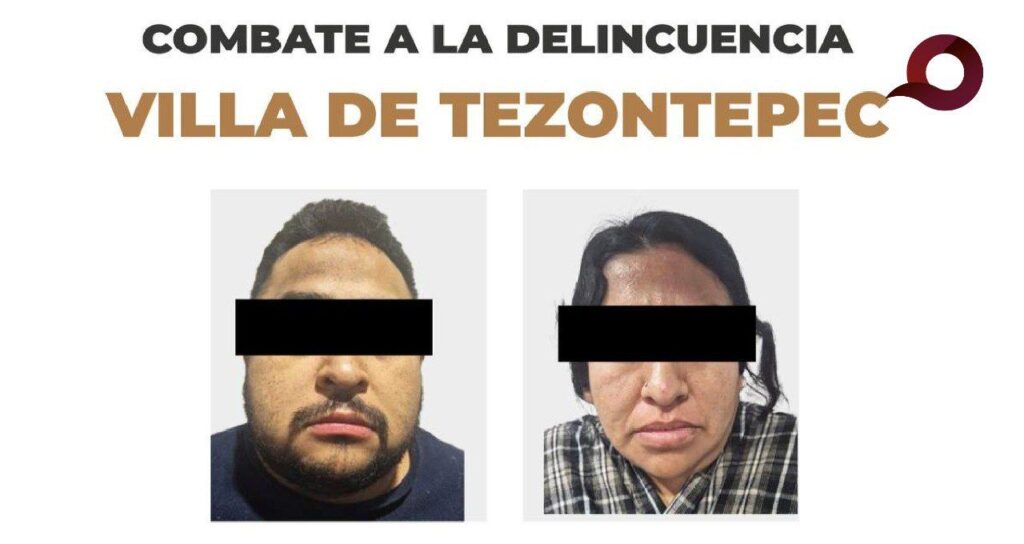 Detienen a pareja por narcomenudeo en Villa de Tezontepec