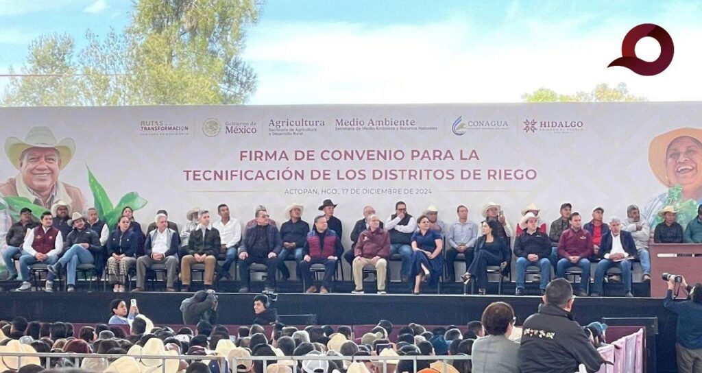 Firman convenio para la tecnificación de distritos de riego, en Actopan