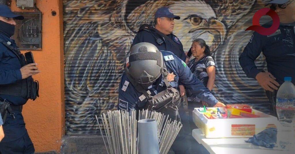 Decomisan 150 kg de pirotecnia en operativo conjunto en Pachuca