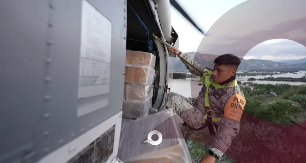 Metztitlán: Ejército Mexicano despliega apoyo aéreo para llevar despensas Metztitlán: Ejército Mexicano despliega apoyo aéreo para llevar despensas