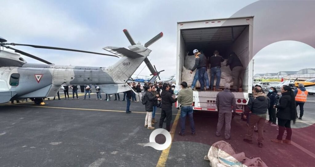 Hidalgo: Comunidades reciben víveres vía aérea tras intensas lluvias tras la vaguada monzónica