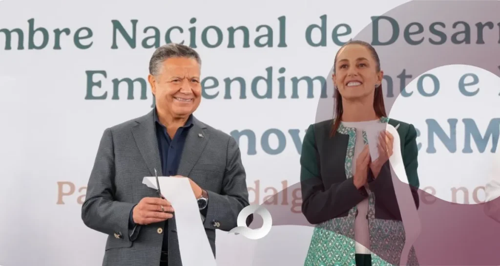 Claudia Sheinbaum destaca el trabajo de Julio Menchaca en Hidalgo en la cumbre INNOVATEC 2025