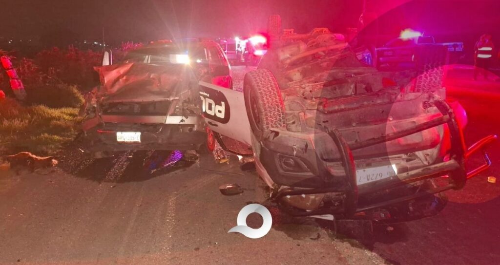 Policía muere y otro resulta herido tras choque en su patrulla en Progreso de Obregón