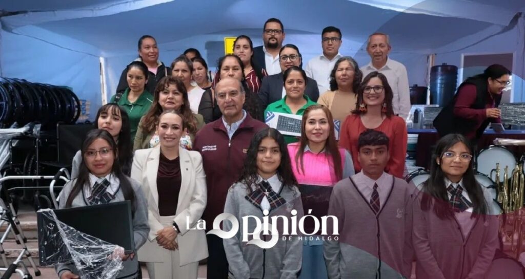 Escuelas de Tepeji del Río reciben apoyo de SEPH: Material tecnológico, deportivo y de construcción