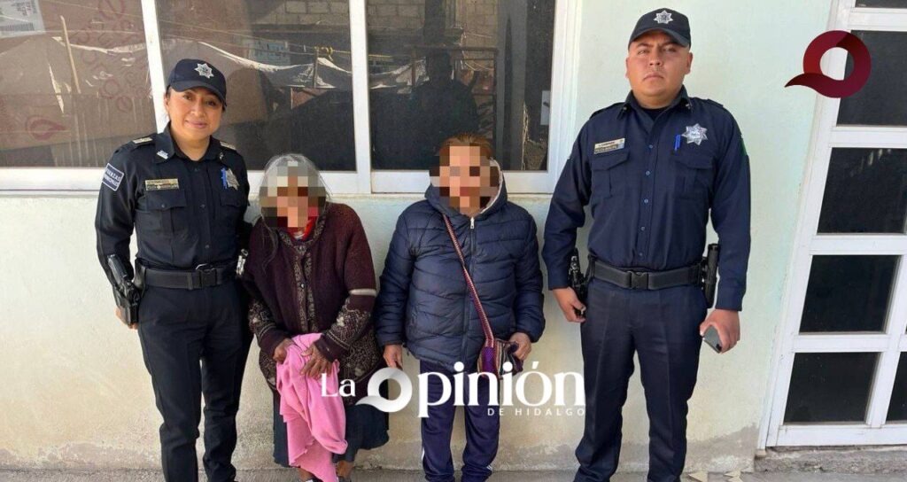 Policía Municipal de Pachuca regresa a una adulta mayor a su hogar tras perderse