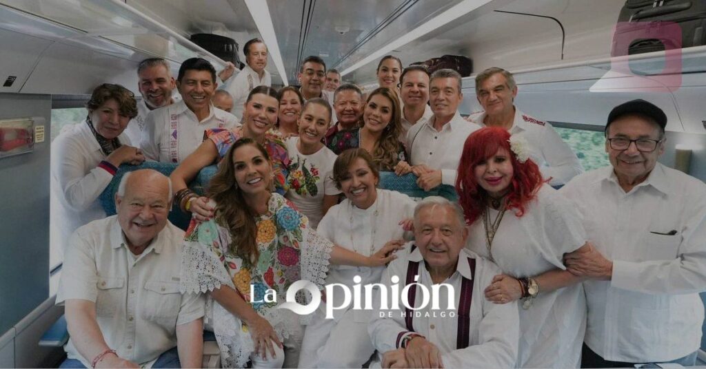 Menchaca acompaña a AMLO y Claudia Sheinbaum en recorrido inaugural del Tren P”atal
