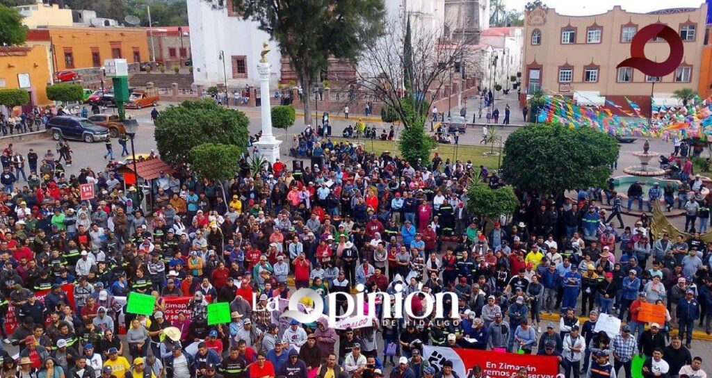 Zimapán vive tensión por manifestación minera