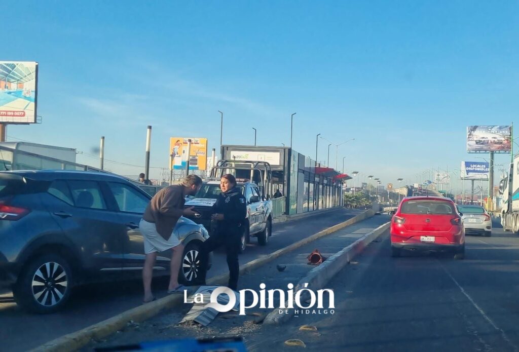 Accidente en Pachuca genera tráfico rumbo a CDMX