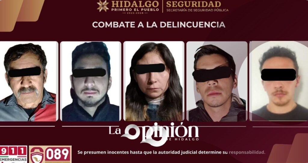 SSPH asegura a cinco personas tras cateos por desaparición de tres hombres en Tulancingo