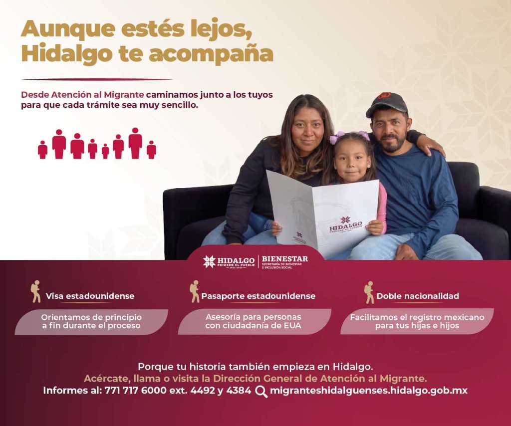 Hidalgo lanza programa para migrantes en el extranjero: cómo registrarse Persona migrante hidalguense revisando documentos del programa de apoyo del Gobierno de Hidalgo